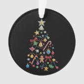 Rhinestone Whimiscal Bling Christmas Tree Holiday オーナメント (正面)