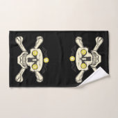 Rhinestonesスカル&クロスボーンバスルームのタオルセット バスタオルセット (ハンドタオル)