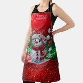 Rhinestones Snowman Holiday Apron エプロン (インサイチュ)