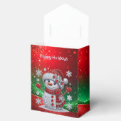Rhinestones Snowman Holiday Favor Box フェイバーボックス (オープン)