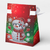 Rhinestones Snowman Holiday Favor Box フェイバーボックス (裏面サイド)