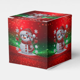 Rhinestones Snowman Holiday Favor Box フェイバーボックス