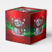Rhinestones Snowman Holiday Favor Box フェイバーボックス (裏面サイド)