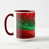 Rhinestones Snowman Holiday Mug マグカップ (左)