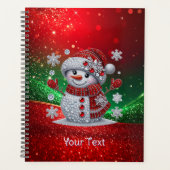 Rhinestones Snowman Holiday Planner プランナー手帳 (正面)