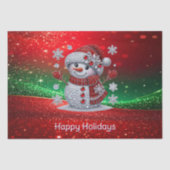 Rhinestones Snowman Holiday Tissue Paper 薄葉紙 (正面)