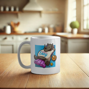 Rhinoおもしろい Take It簡単サマープールマンガ コーヒーマグカップ
