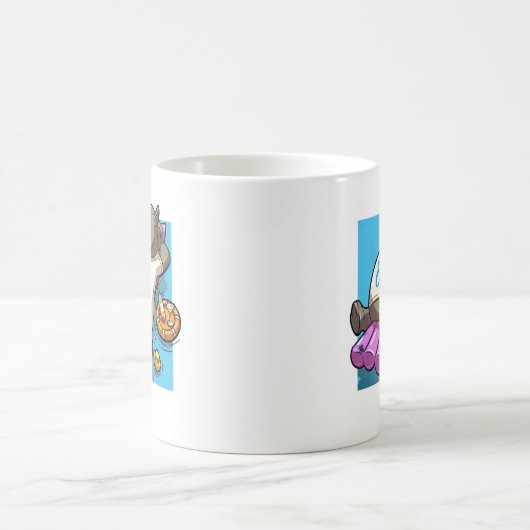 Rhinoおもしろい Take It簡単サマープールマンガ コーヒーマグカップ (中央)