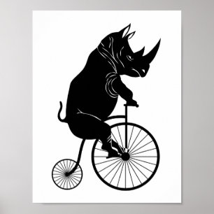 Rhinoが自転車に乗る ポスター