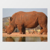 Rhinoと泥の写真 ウィンドウサイン (シート)