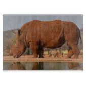 Rhinoと泥の写真 カッティングボード (正面)