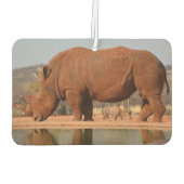 Rhinoと泥の写真 カーエアーフレッシュナー (裏面)