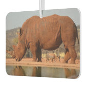 Rhinoと泥の写真 カーエアーフレッシュナー (左)