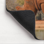 Rhinoと泥の写真 マウスパッド (コーナー)