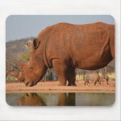 Rhinoと泥の写真 マウスパッド (正面)