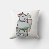 Rhinoと絵画カラー クッション (裏面)