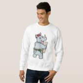 Rhinoと絵画カラー スウェットシャツ (正面フル)