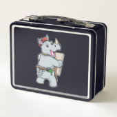 Rhinoと絵画カラー メタルランチボックス (裏面)