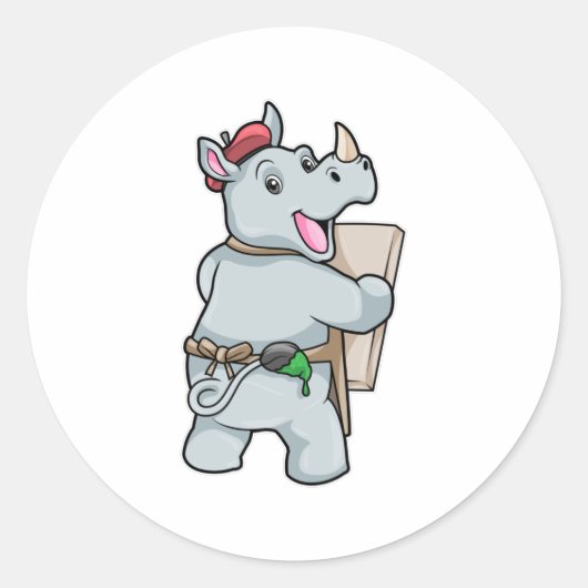 Rhinoと絵画カラー ラウンドシール (正面)
