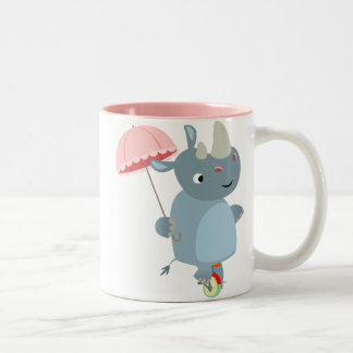 RhinoとUnicycle Mugの傘 ツートーンマグカップ