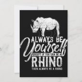 Rhinoのギフトになれないかぎり、常に自分自身でいなさい サンキューカード (正面)