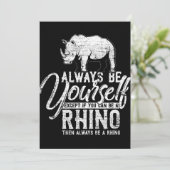 Rhinoのギフトになれないかぎり、常に自分自身でいなさい サンキューカード (スタンド正面)