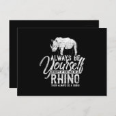 Rhinoのギフトになれないかぎり、常に自分自身でいなさい ポストカード (正面/裏面)
