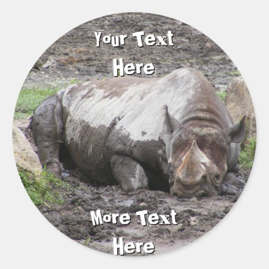 Rhinoのスティッカーをスルキング ラウンドシール (正面)