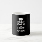 Rhinoの愛のギフト保|Calm And Love Rhino コーヒーマグカップ (中央)