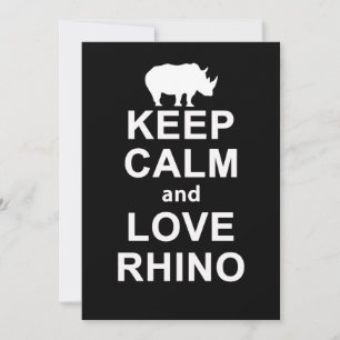 Rhinoの愛のギフト保 Calm And Love Rhino サンキューカード