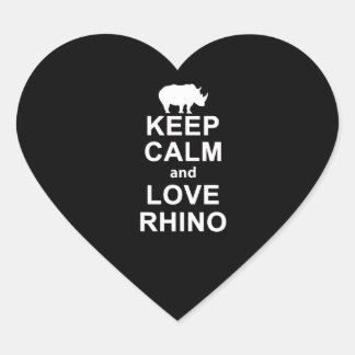 Rhinoの愛のギフト保|Calm And Love Rhino ハートシール