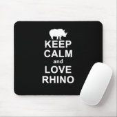 Rhinoの愛のギフト保|Calm And Love Rhino マウスパッド (マウス)