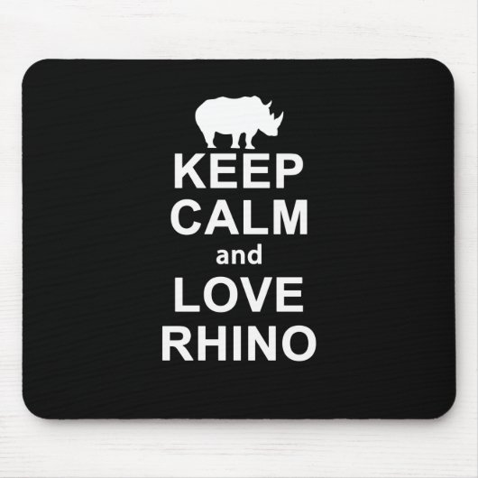 Rhinoの愛のギフト保|Calm And Love Rhino マウスパッド (正面)