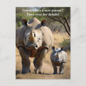 Rhinoの母親と子牛 ポストカード (正面)