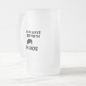 RHINOの生活が良い フロストグラスビールジョッキ (正面左)