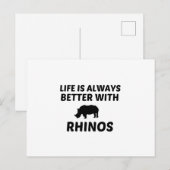 RHINOの生活が良い ポストカード (正面/裏面)