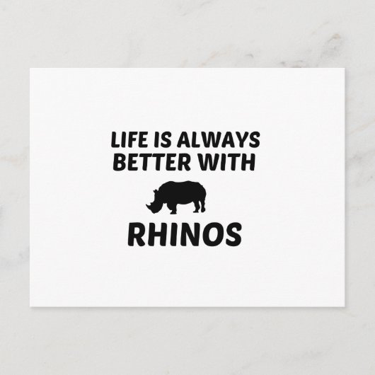 RHINOの生活が良い ポストカード (正面)