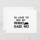RHINOはノーと言った ポストカード (正面/裏面)