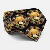 Rhinoカーフアフリカサークルネックタイ ネクタイ (ロール)