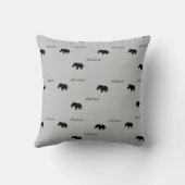 Rhinoシルエットパターン クッション (裏面)