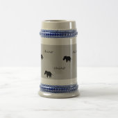 Rhinoシルエットパターン ビールジョッキ (中央)