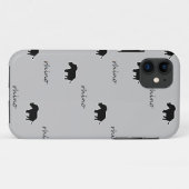 Rhinoシルエットパターン Case-Mate iPhoneケース (裏面(横))