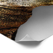 Rhinoヘッド、グレーの背絵画景 ポスター (角)