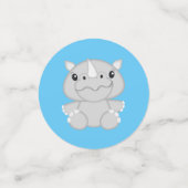 Rhinoベビーシャワーブルー コンフェッティ (スモール正面)