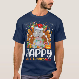 Rhino恋人ハロウィーンクリスマスハッピーハロサンクスメゾン Tシャツ