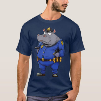 Rhino警察/Rhino警察官Tシャツ Tシャツ