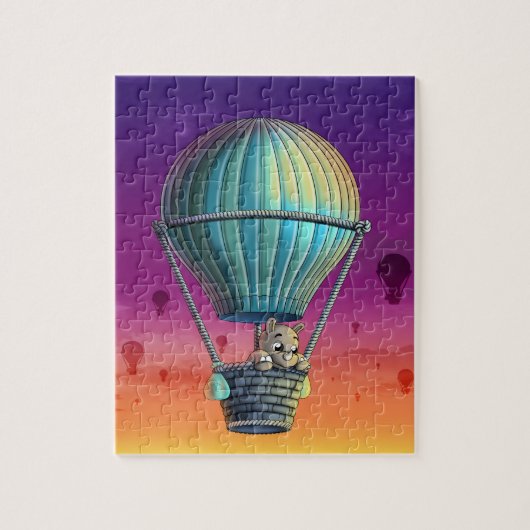 Rhino and Hot Air Balloon ジグソーパズル (縦)