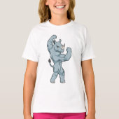 Rhino as Bodybuilder extreme Tシャツ (正面)