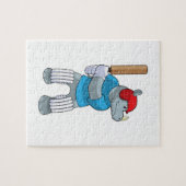 Rhino at Cricket with Cricketこうもり ジグソーパズル (横)