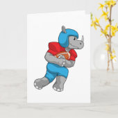 Rhino at Football Sports カード (黄色い花)